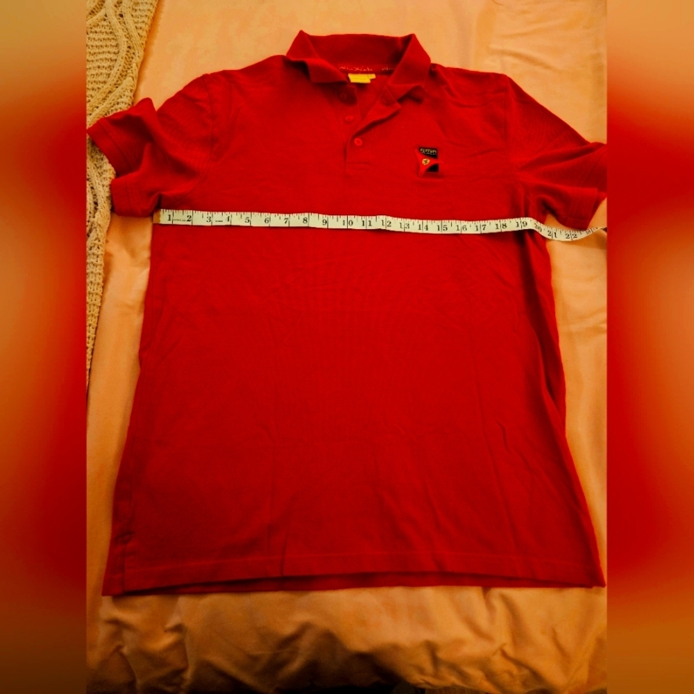 Ferrari Rosso‎ Corsa Red Collar Polo Prancing Horse Crest